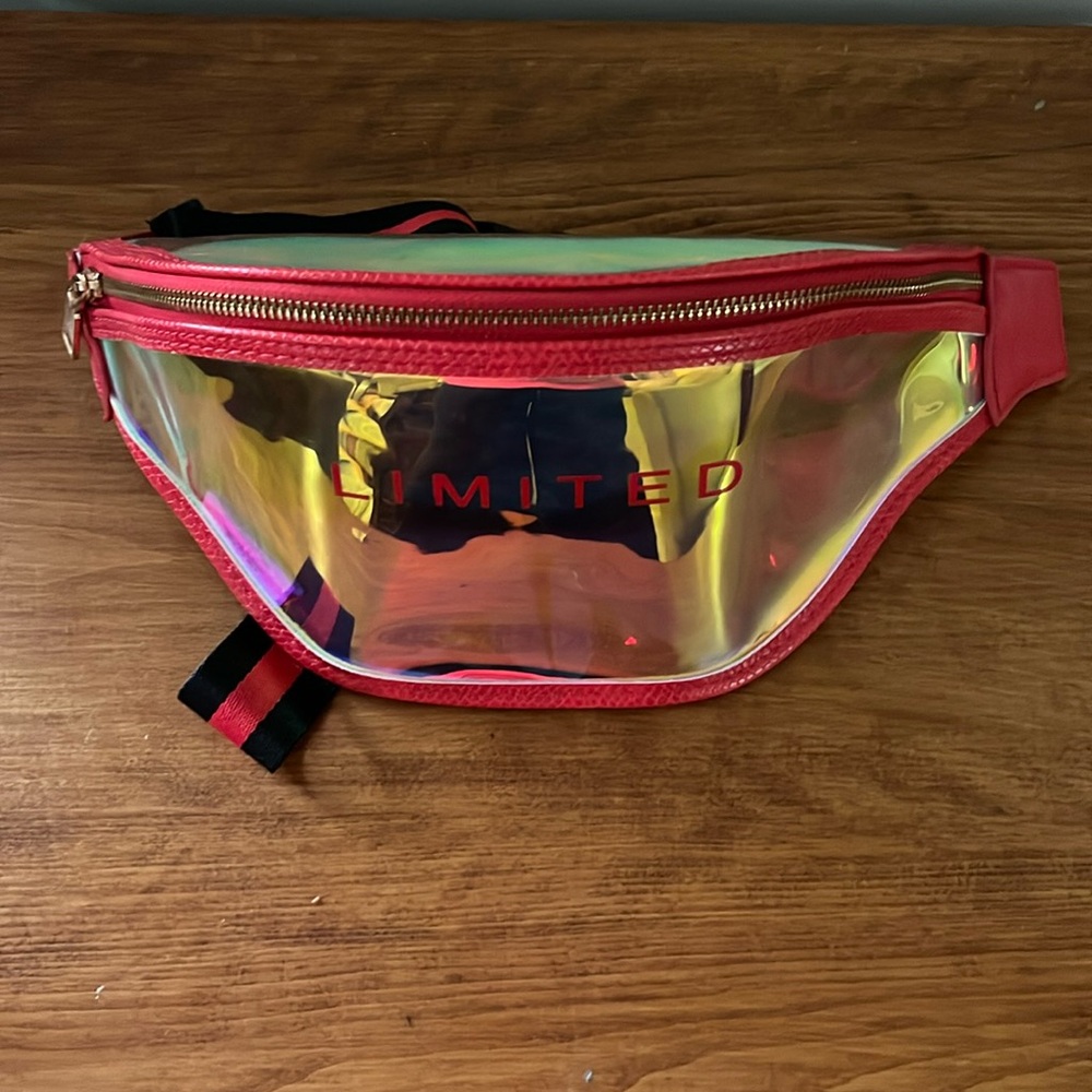 Holographic Fanny Pack with Red Trim
